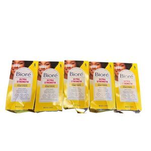 5 Pack Biore Witch Hazel Ultra Deep Cleansing Pore Strips 8 Strips 30 total